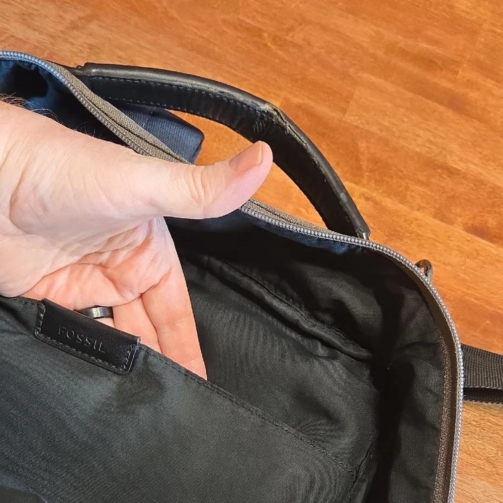 Fossil Blue and Black Laptop Bag